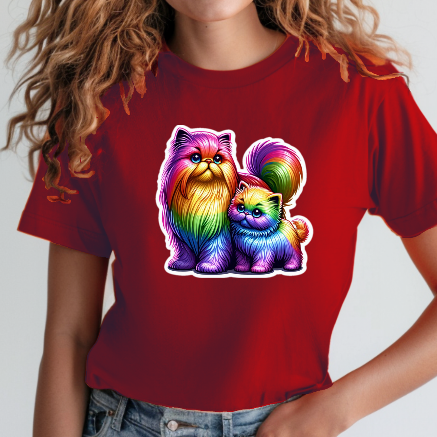 Rainbow Animals T-Shirt Collection: Persian Cats