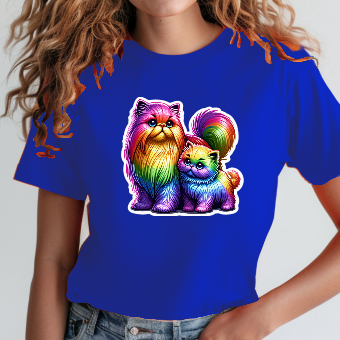 Rainbow Animals T-Shirt Collection: Persian Cats