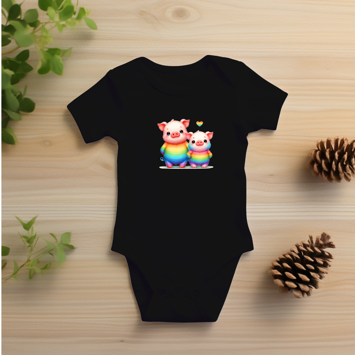 Onesie - Playful Rainbow Piggies