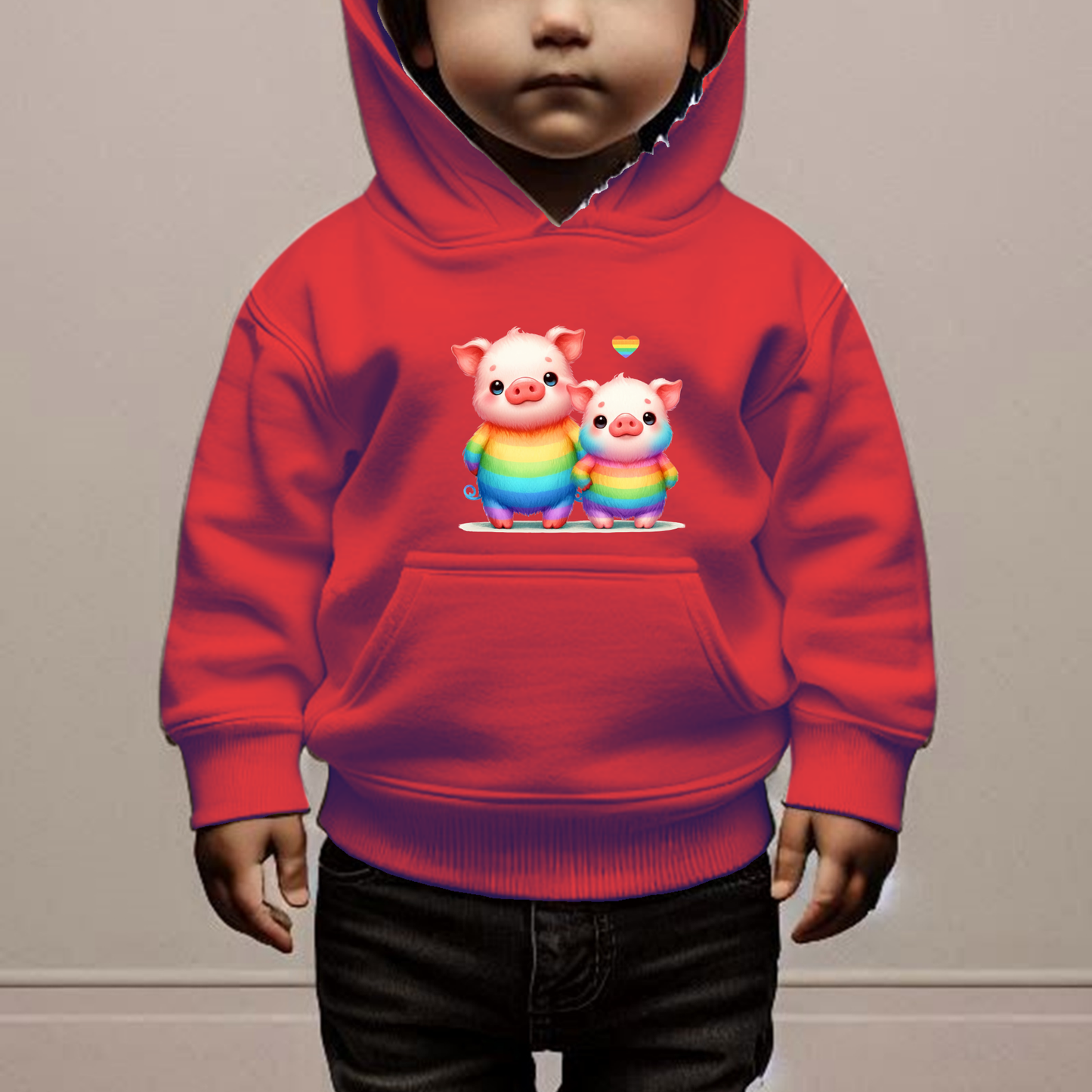 Rainbow Piggies Toddler Hoodie-