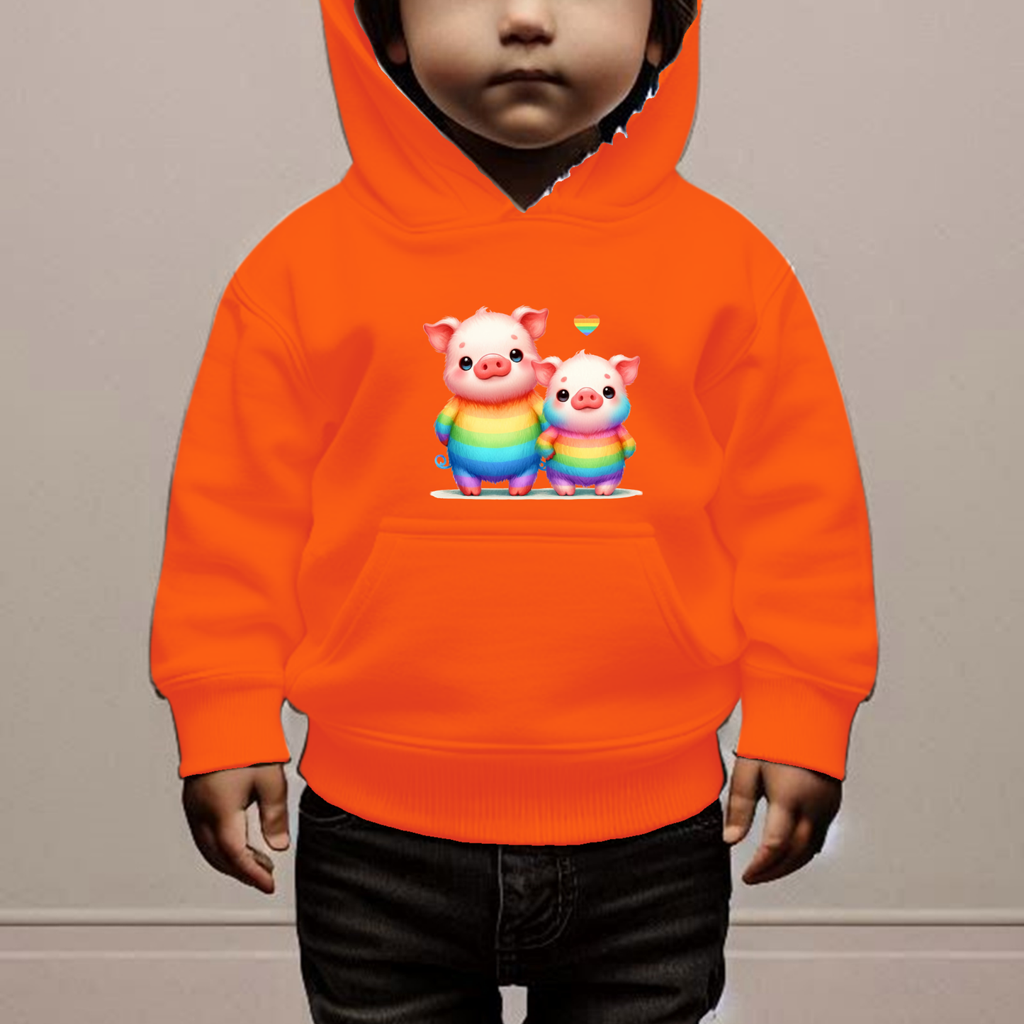 Rainbow Piggies Toddler Hoodie-