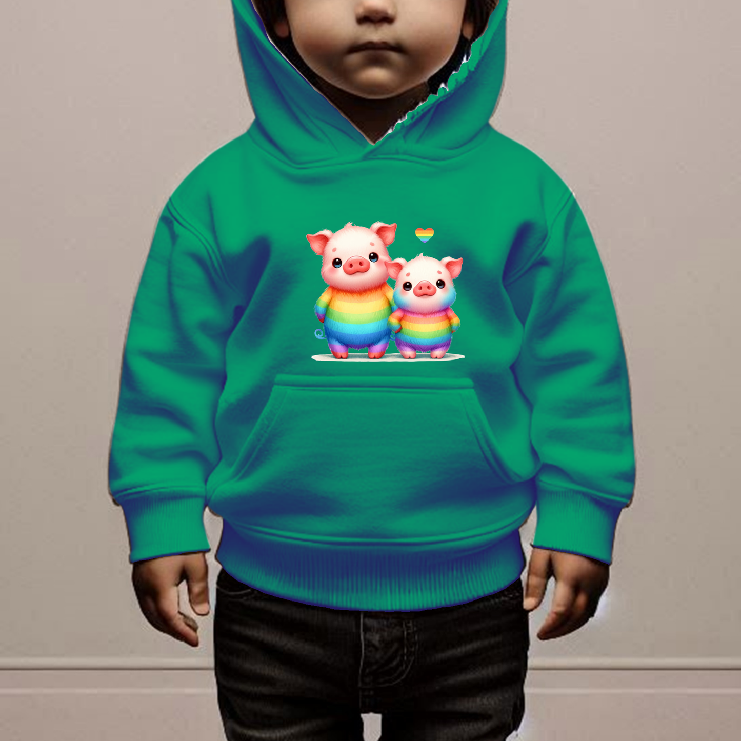 Rainbow Piggies Toddler Hoodie-