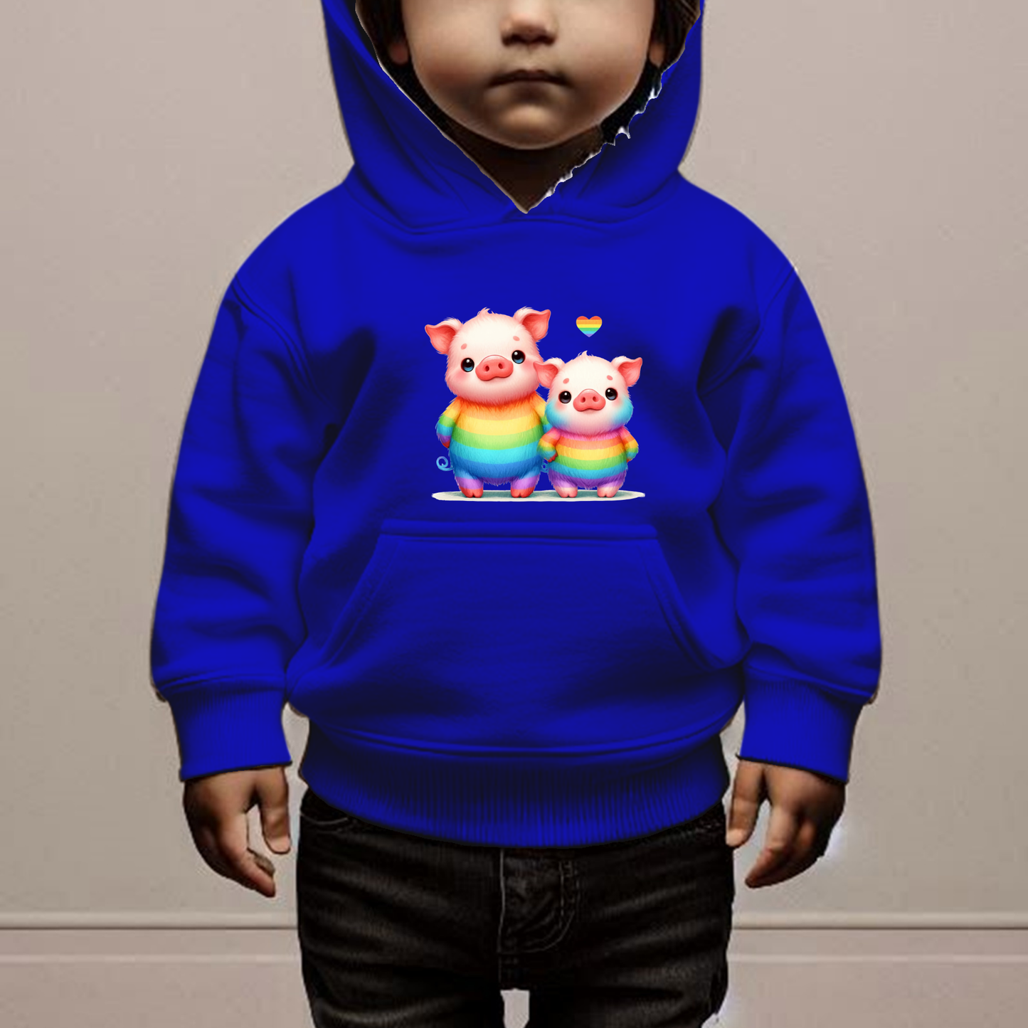 Rainbow Piggies Toddler Hoodie-