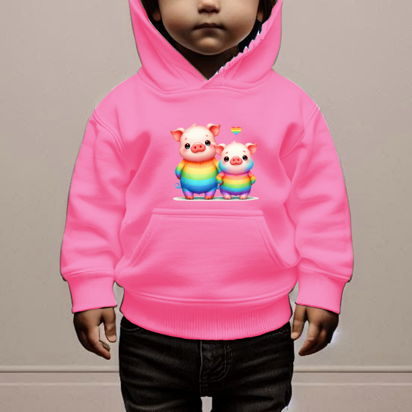 Rainbow Piggies Toddler Hoodie-