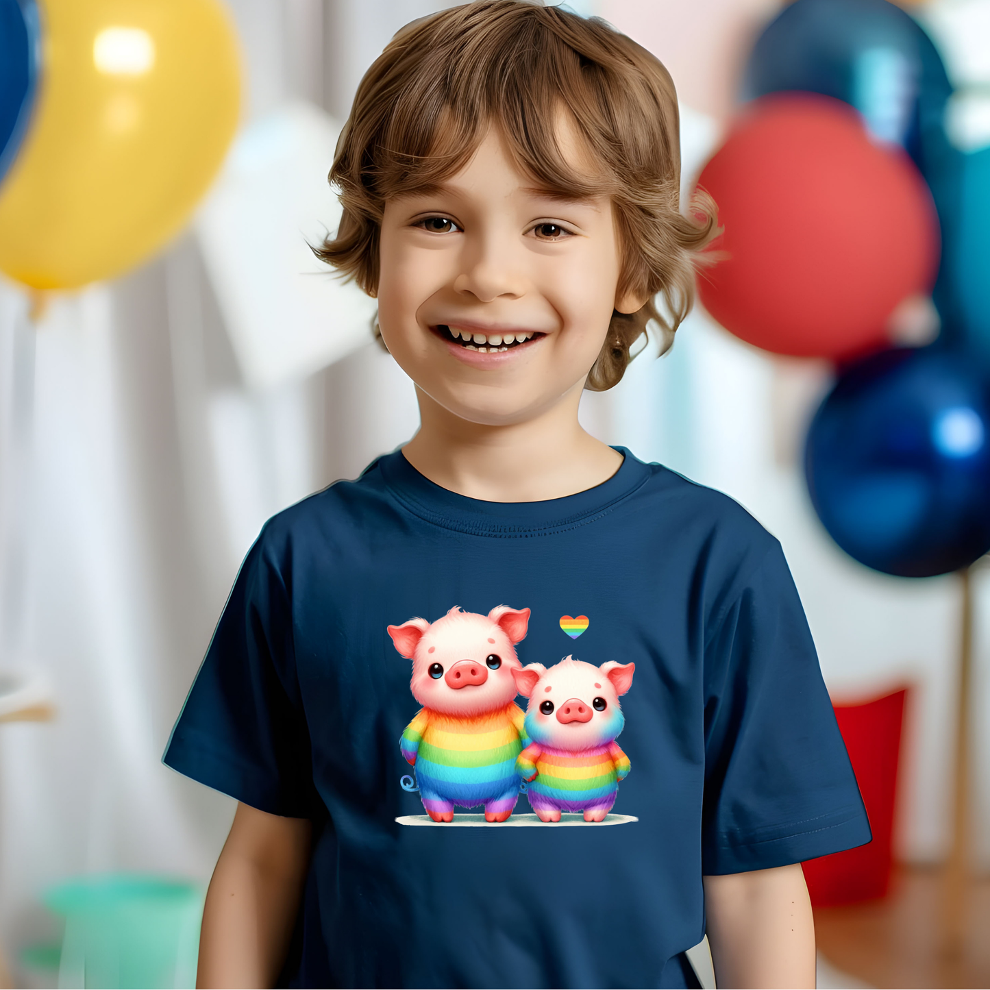 Rowdy Rainbow Pigs Toddler T-shirt