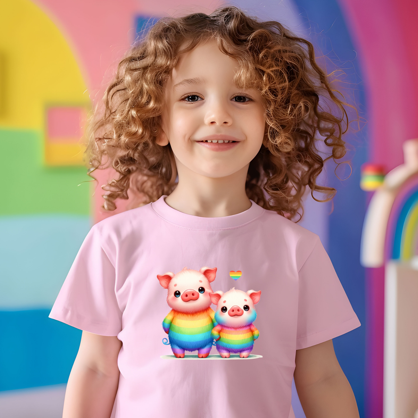 Rowdy Rainbow Pigs Toddler T-shirt