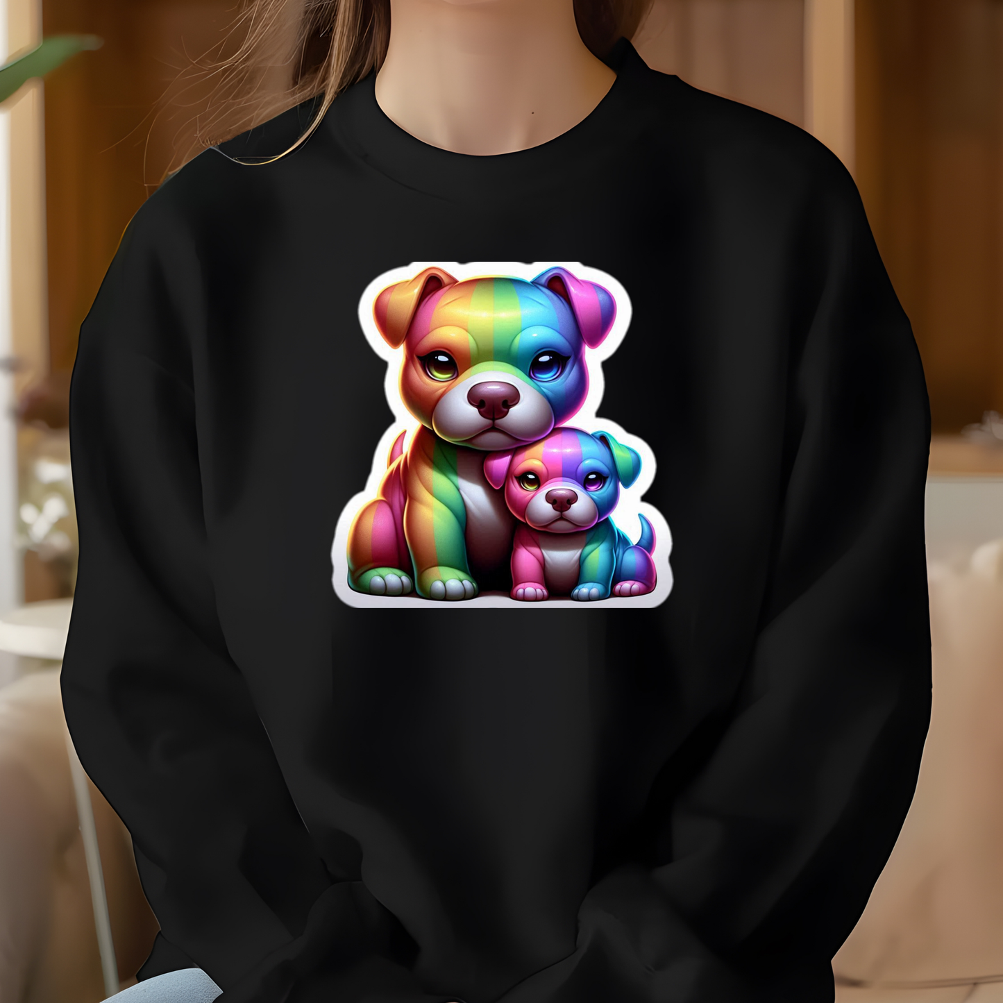 Rainbow American Staffordshire Terriers Sweatshirt