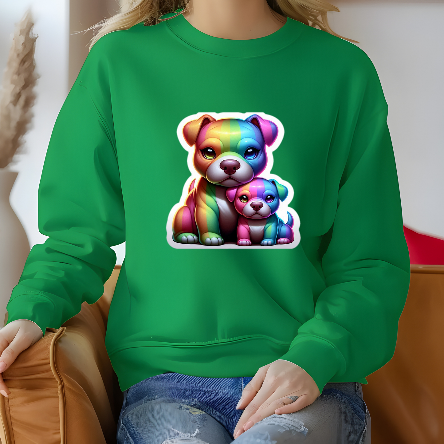 Rainbow American Staffordshire Terriers Sweatshirt