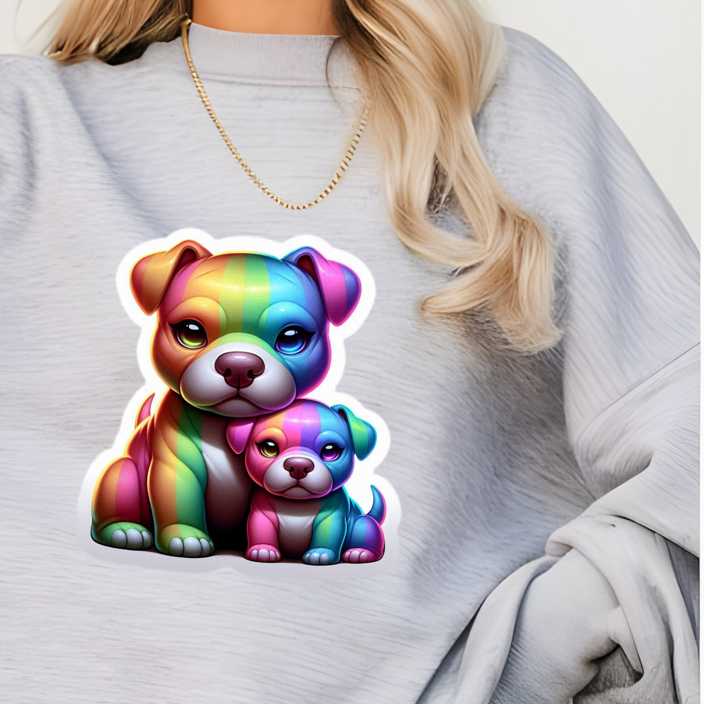 Rainbow American Staffordshire Terriers Sweatshirt