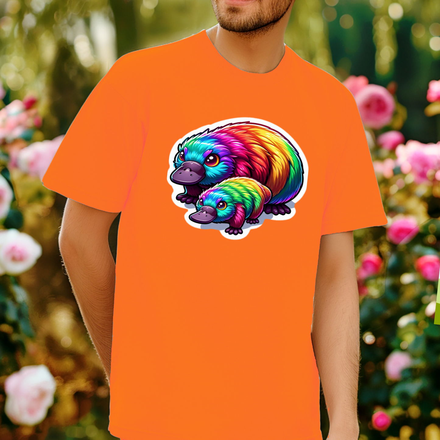 Rainbow Animals T-Shirt Collection: Platypus and Puggle