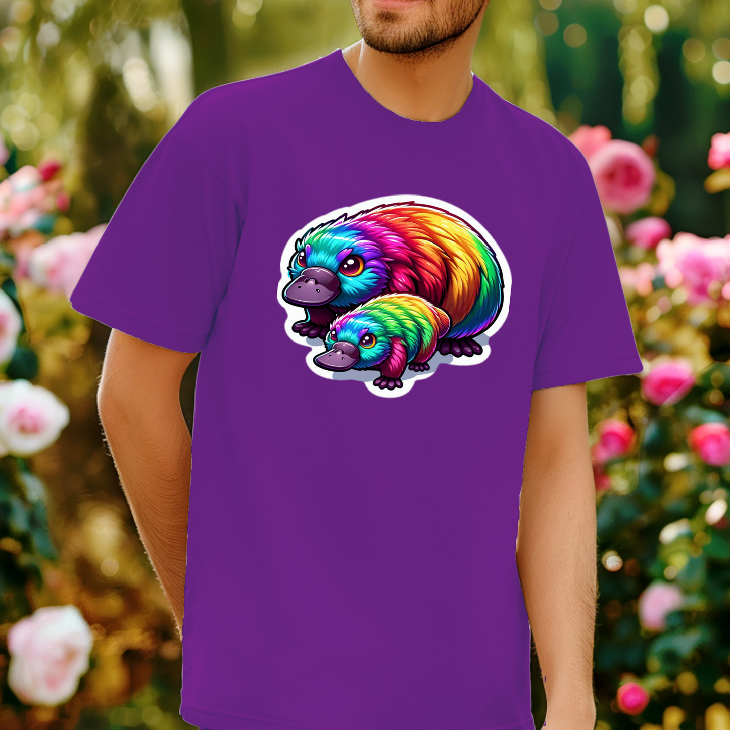 Rainbow Animals T-Shirt Collection: Platypus and Puggle