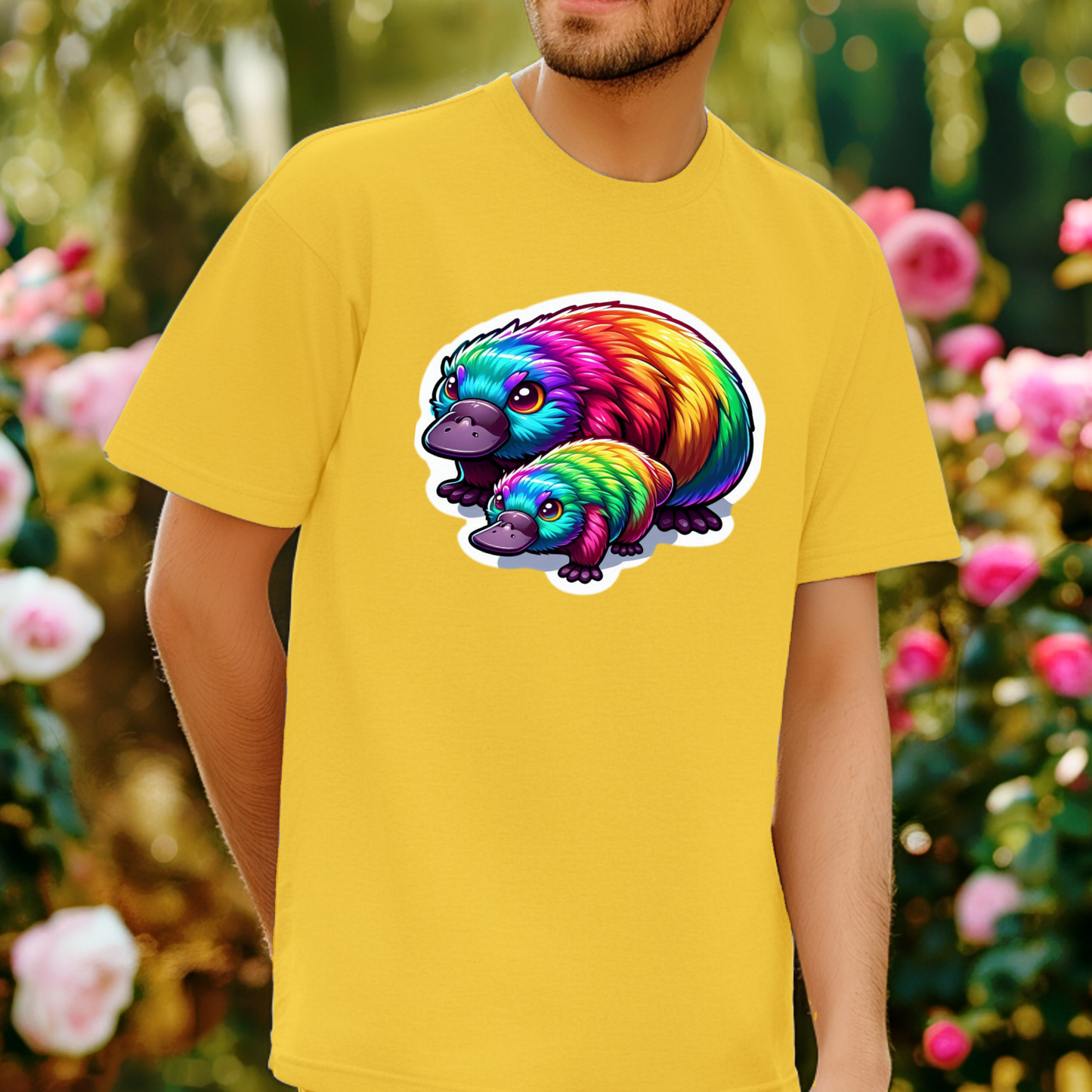 Rainbow Animals T-Shirt Collection: Platypus and Puggle