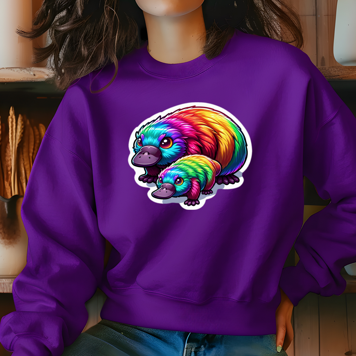 Rainbow Platypus (es) Sweatshirt