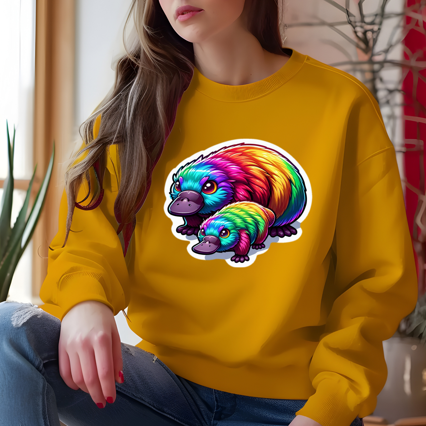 Rainbow Platypus (es) Sweatshirt