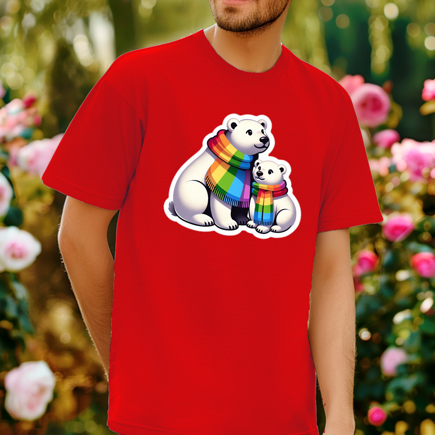 Rainbow Animals T-Shirt Collection: Polar Bears