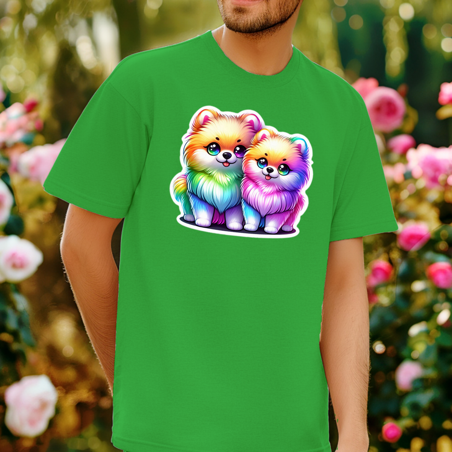Rainbow Animals T-Shirt Collection: Pomeranians