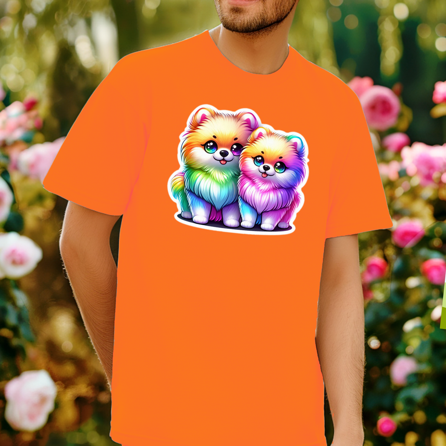 Rainbow Animals T-Shirt Collection: Pomeranians