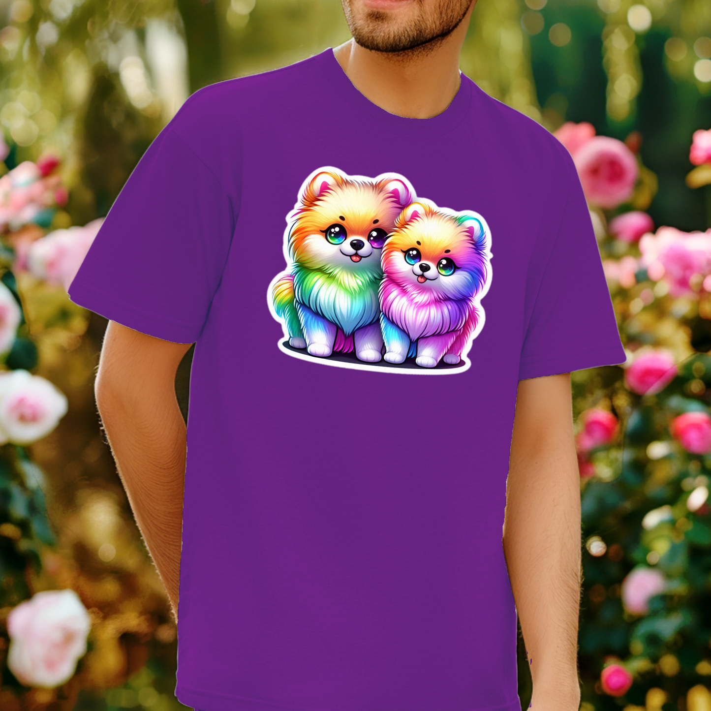Rainbow Animals T-Shirt Collection: Pomeranians