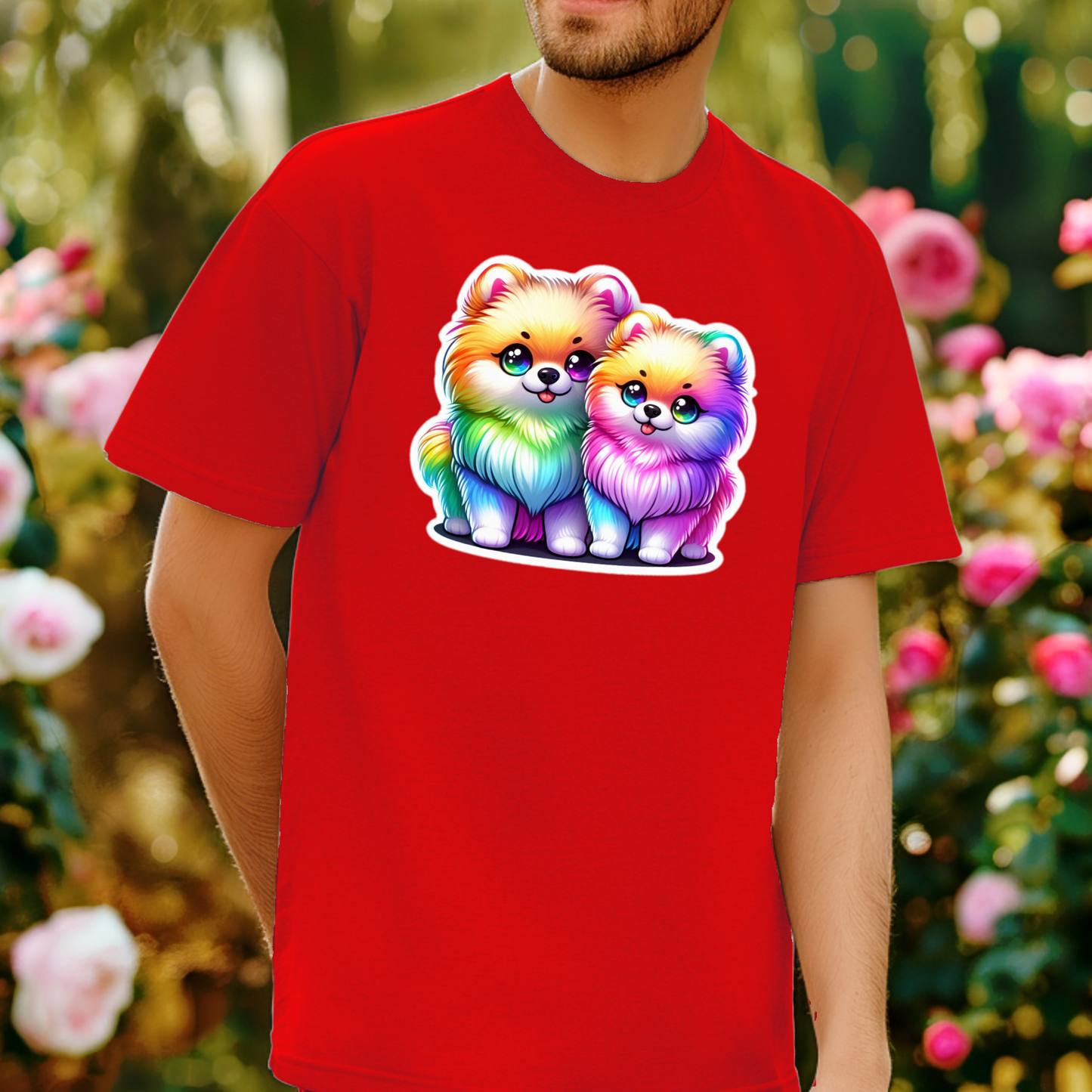 Rainbow Animals T-Shirt Collection: Pomeranians
