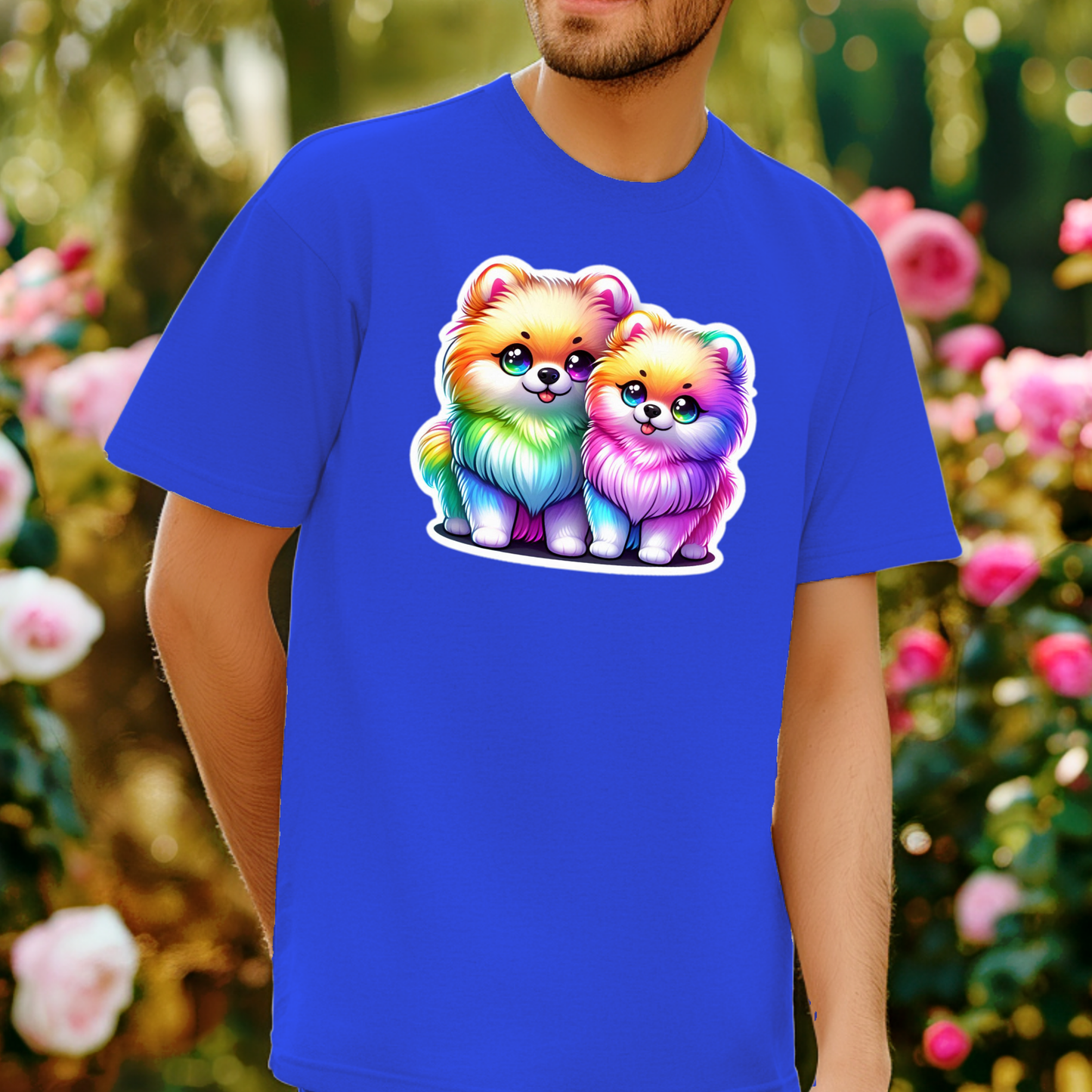 Rainbow Animals T-Shirt Collection: Pomeranians