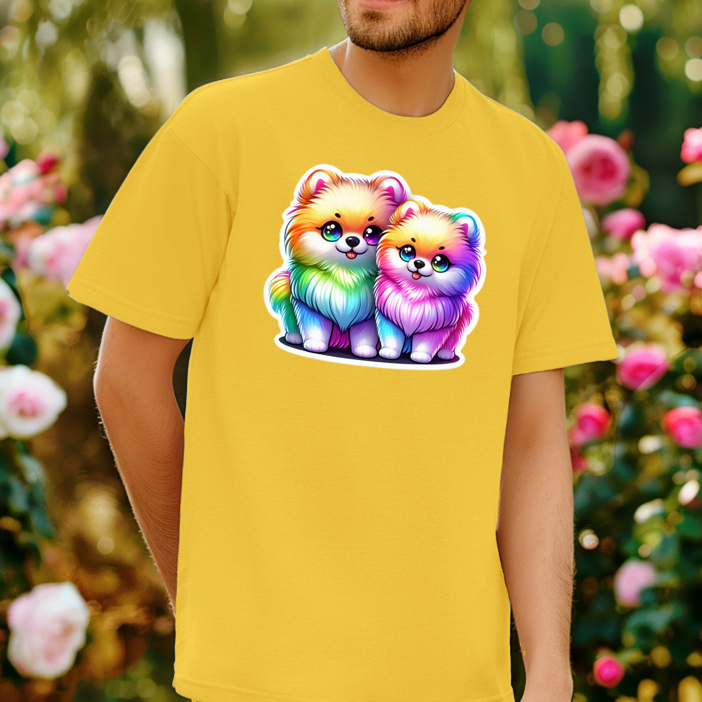 Rainbow Animals T-Shirt Collection: Pomeranians