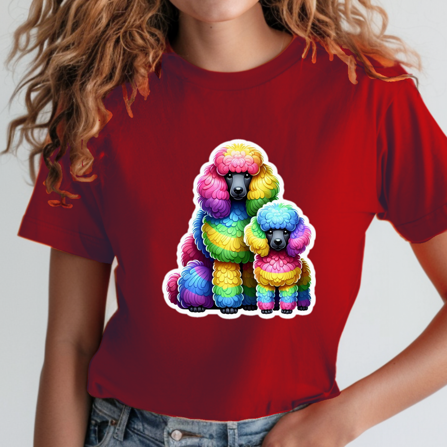 Rainbow Animals T-Shirt Collection: Poodles