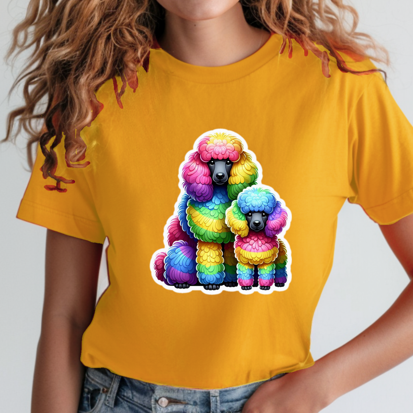 Rainbow Animals T-Shirt Collection: Poodles