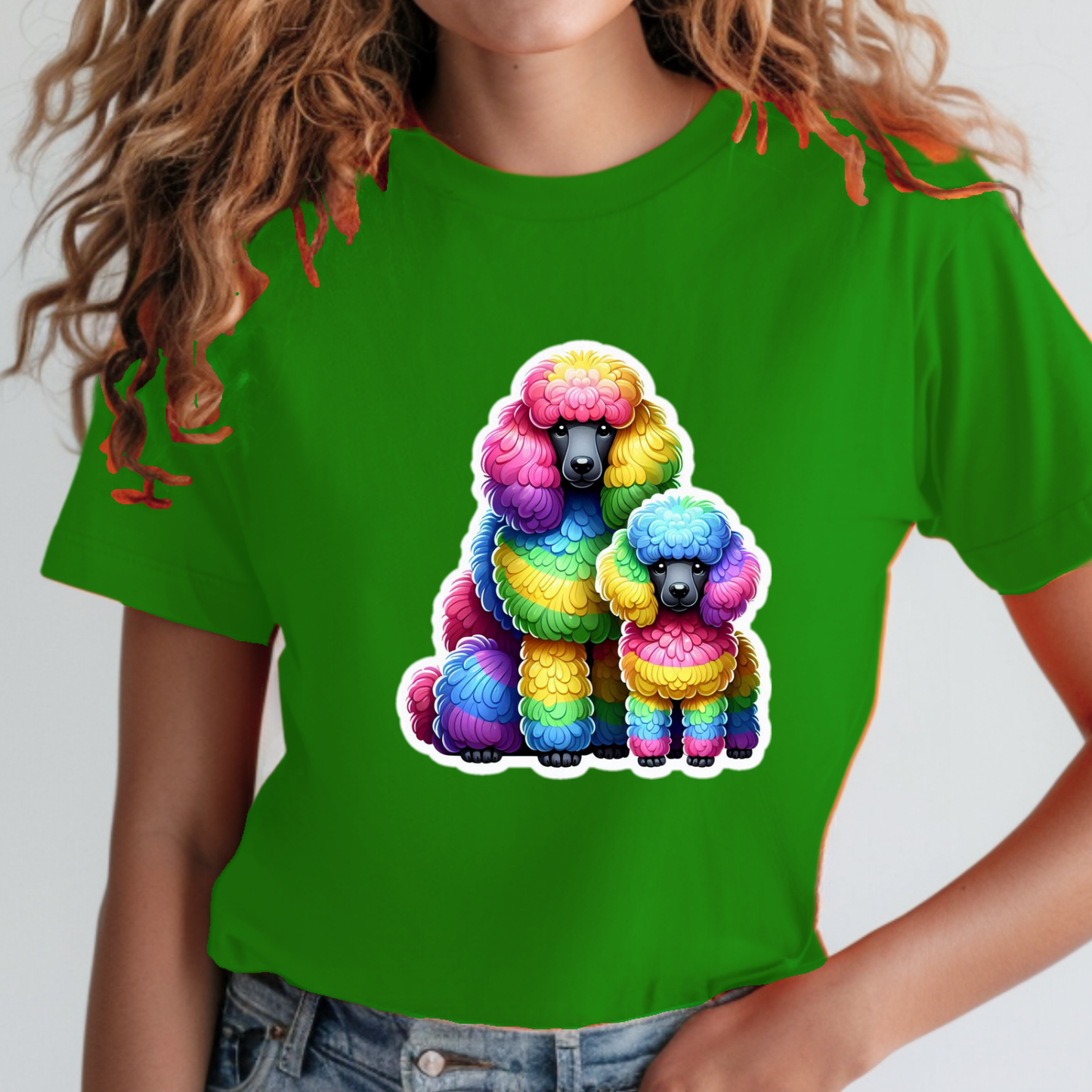 Rainbow Animals T-Shirt Collection: Poodles