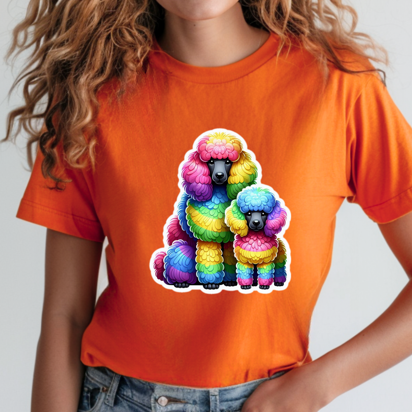 Rainbow Animals T-Shirt Collection: Poodles
