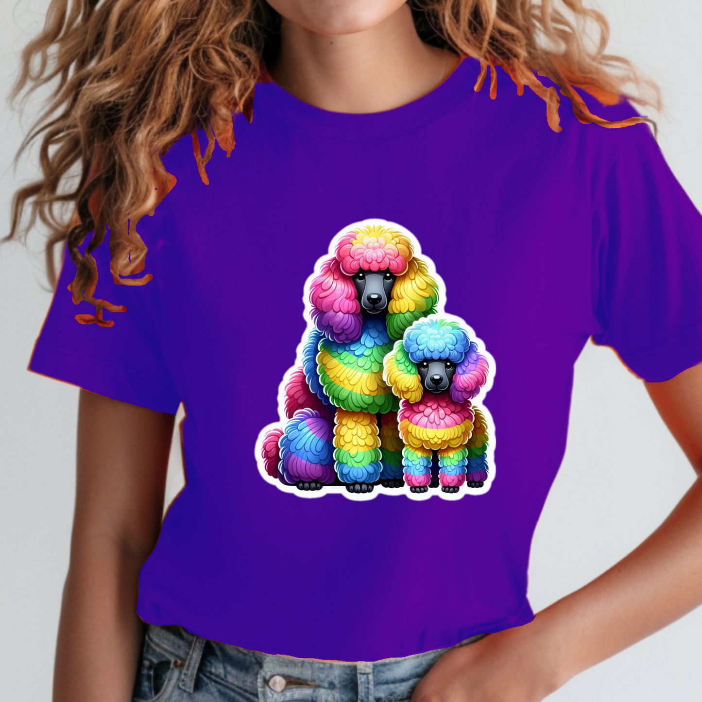 Rainbow Animals T-Shirt Collection: Poodles