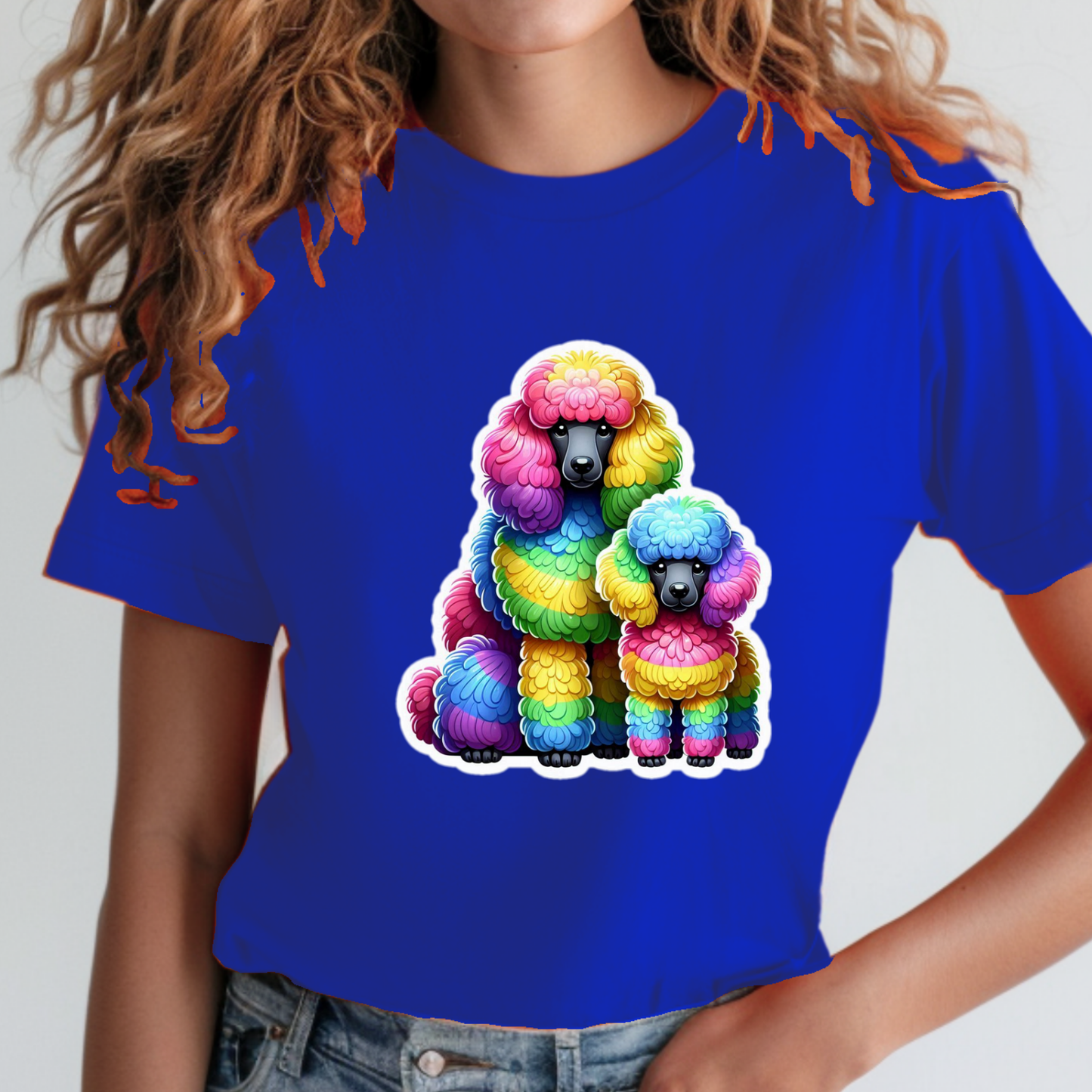 Rainbow Animals T-Shirt Collection: Poodles
