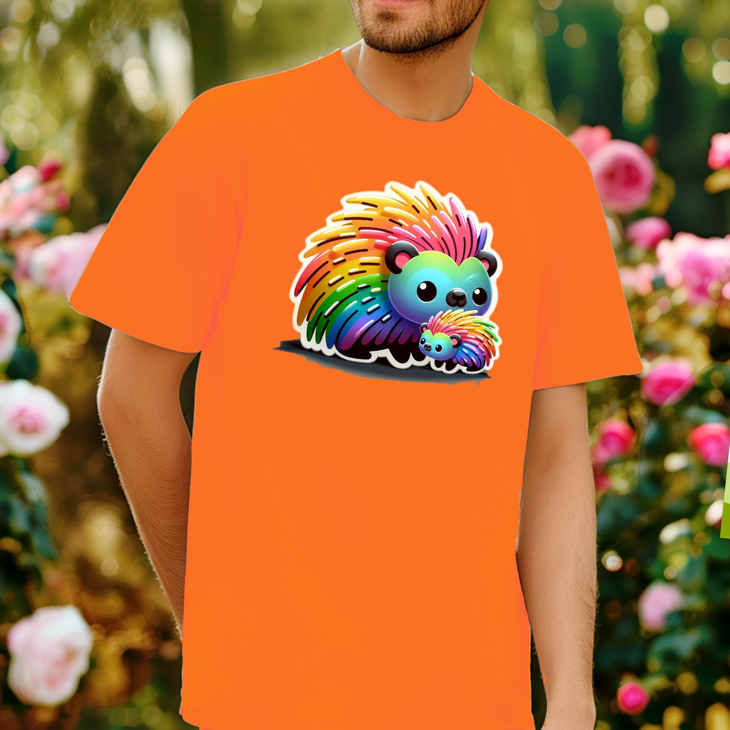 Rainbow Animals T-Shirt Collection: Adorable Porcupines