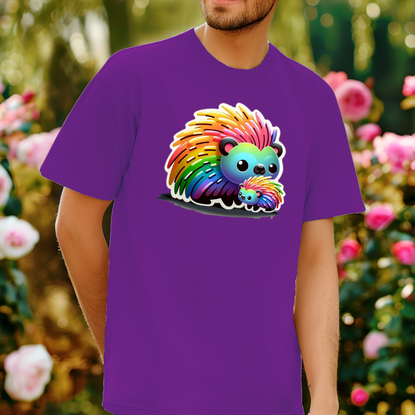 Rainbow Animals T-Shirt Collection: Adorable Porcupines