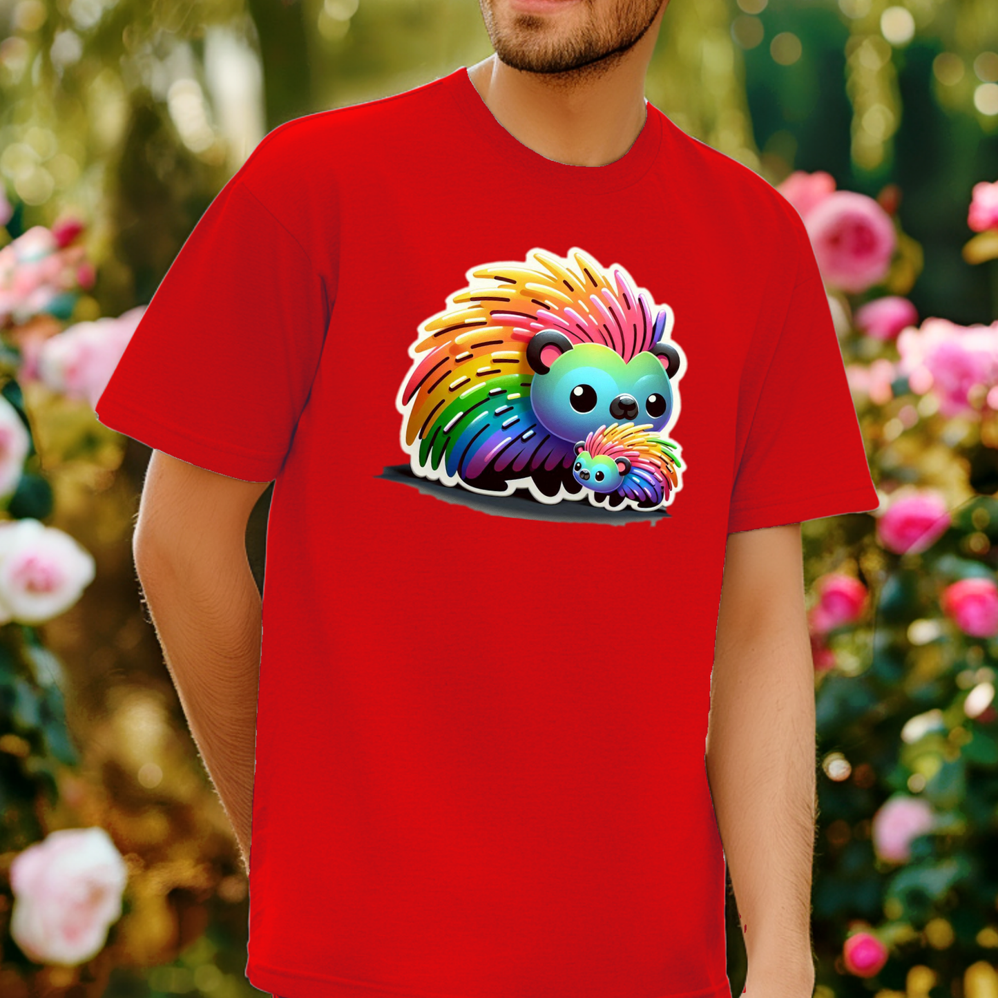 Rainbow Animals T-Shirt Collection: Adorable Porcupines