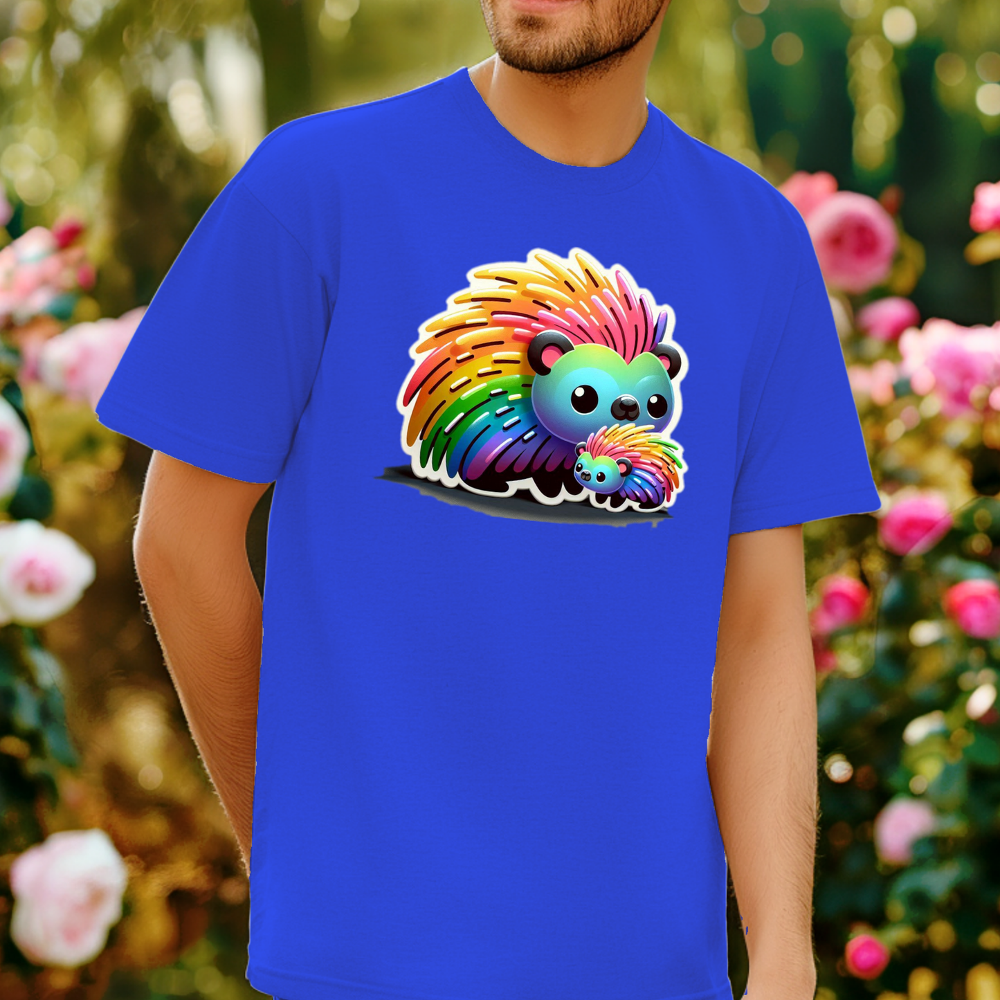 Rainbow Animals T-Shirt Collection: Adorable Porcupines
