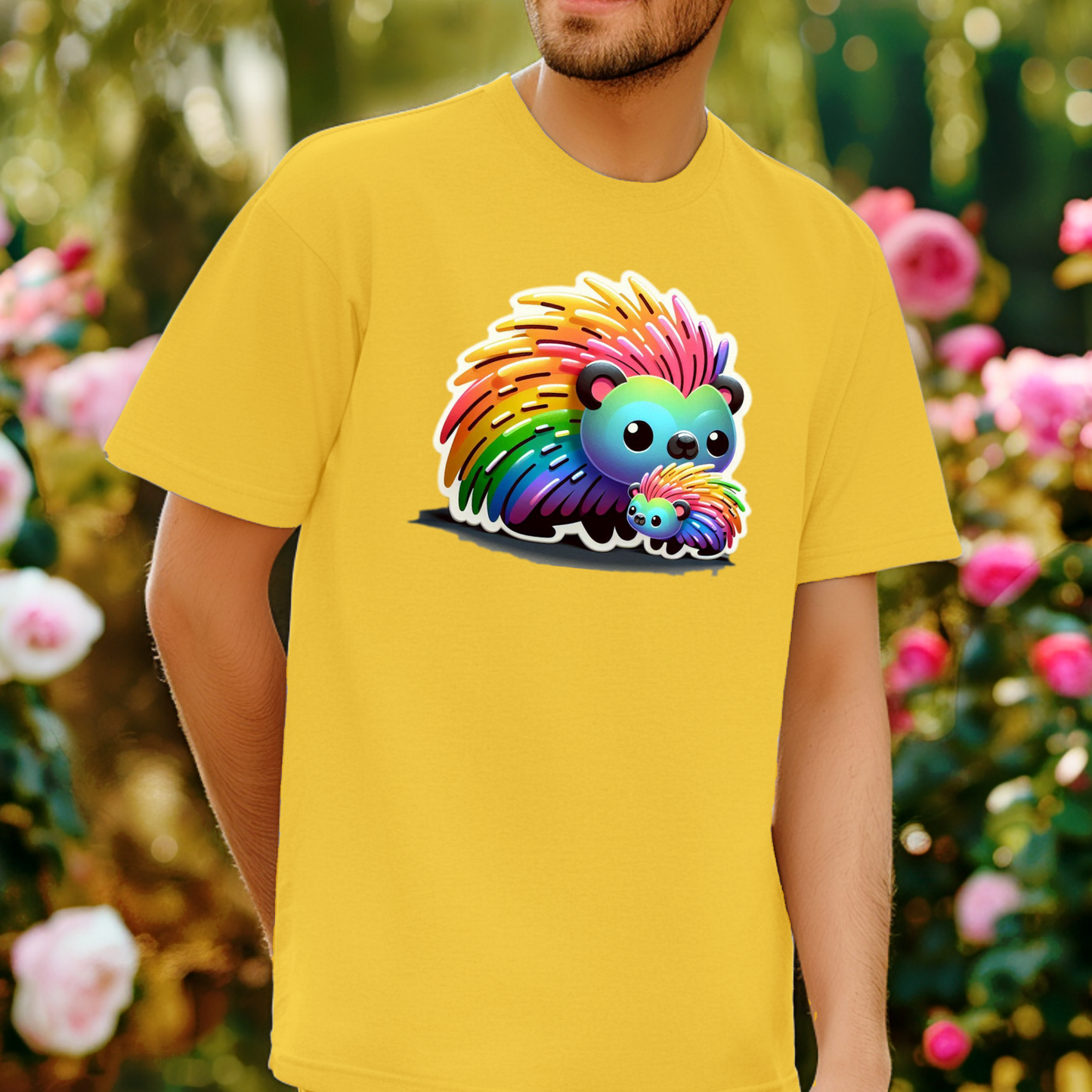 Rainbow Animals T-Shirt Collection: Adorable Porcupines