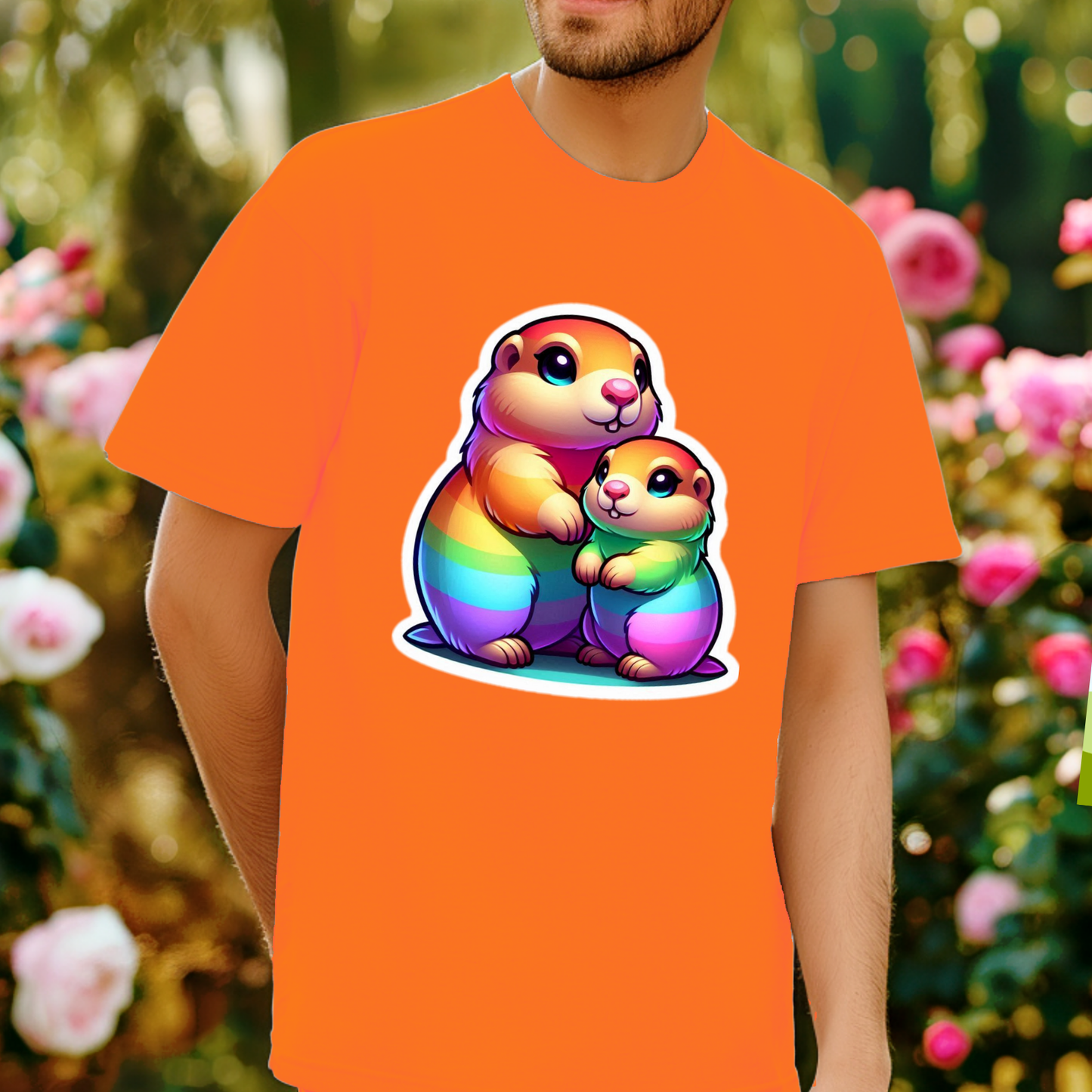 Rainbow Animals T-Shirt Collection: Prairie Dog and Pup