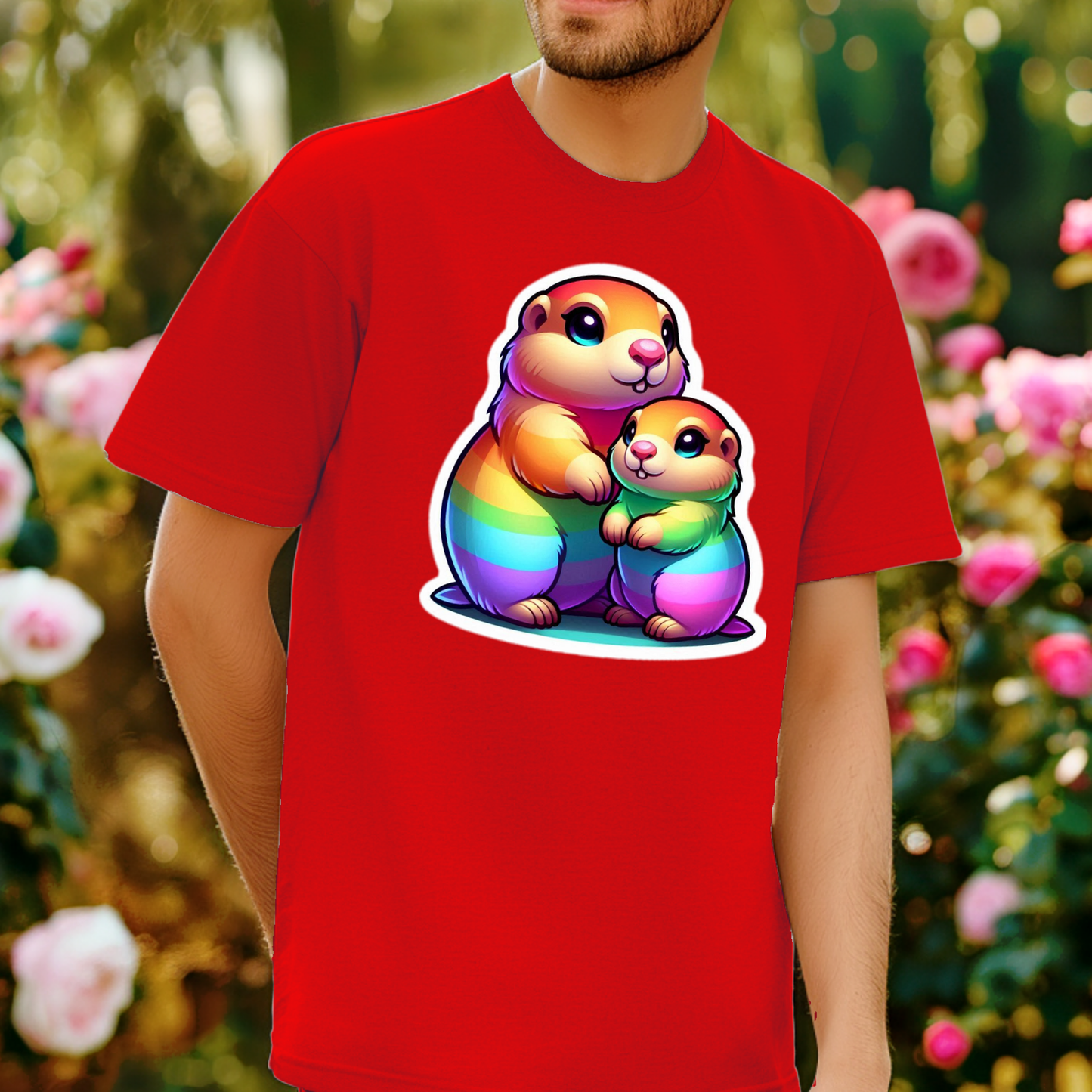 Rainbow Animals T-Shirt Collection: Prairie Dog and Pup
