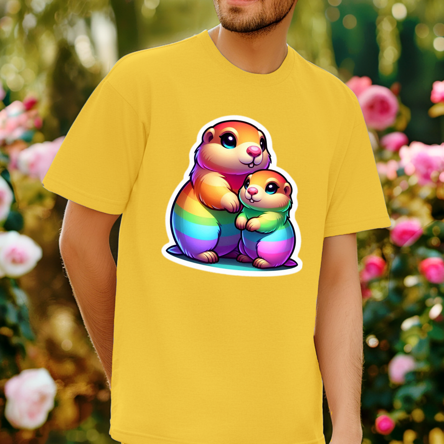 Rainbow Animals T-Shirt Collection: Prairie Dog and Pup