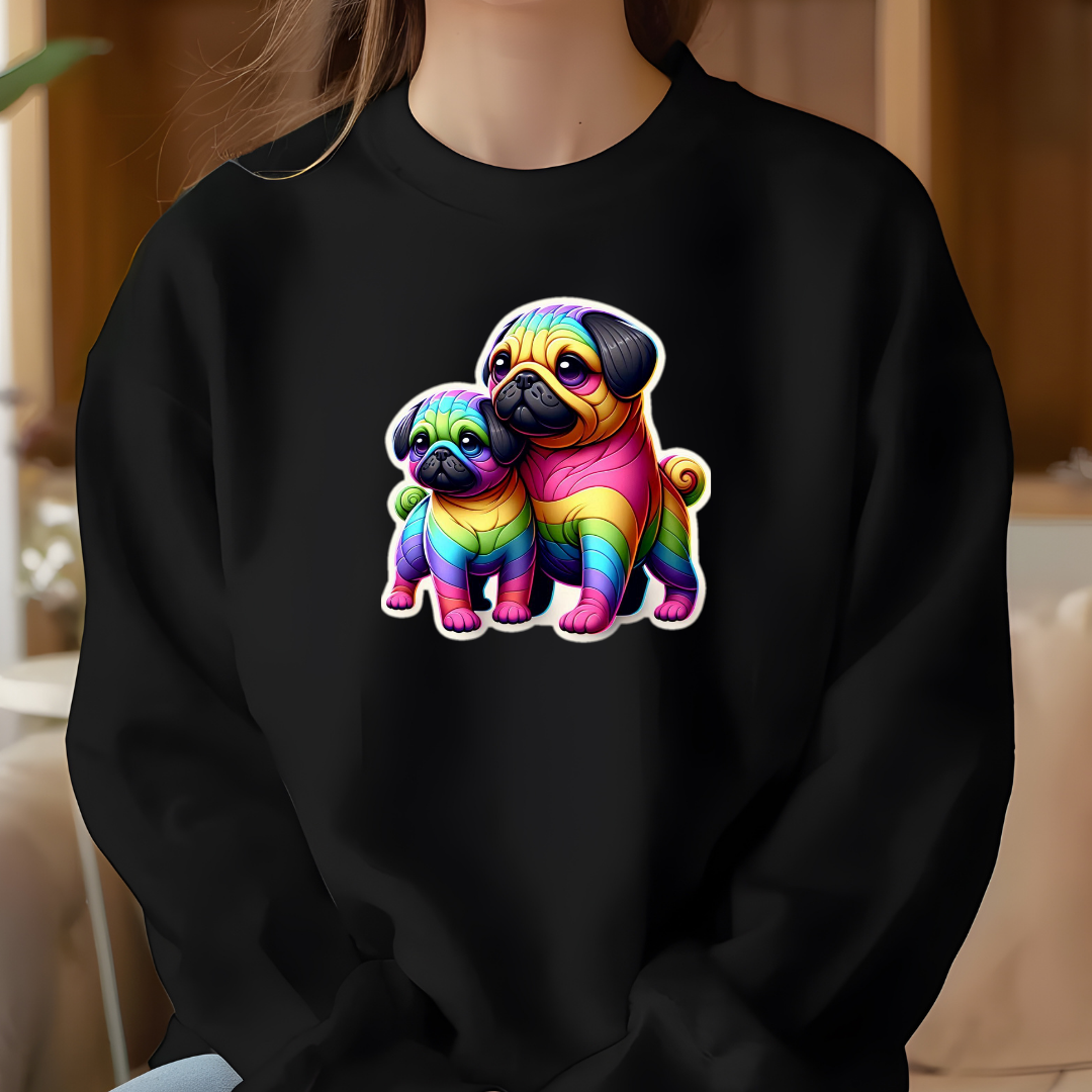Rainbow Pugs Sweatshirt
