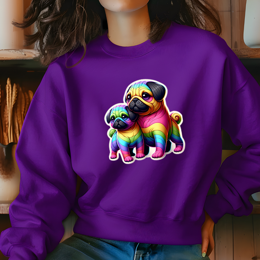 Rainbow Pugs Sweatshirt