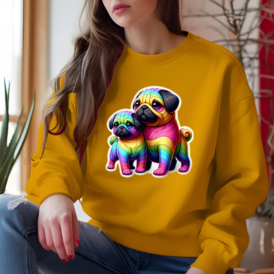 Rainbow Pugs Sweatshirt