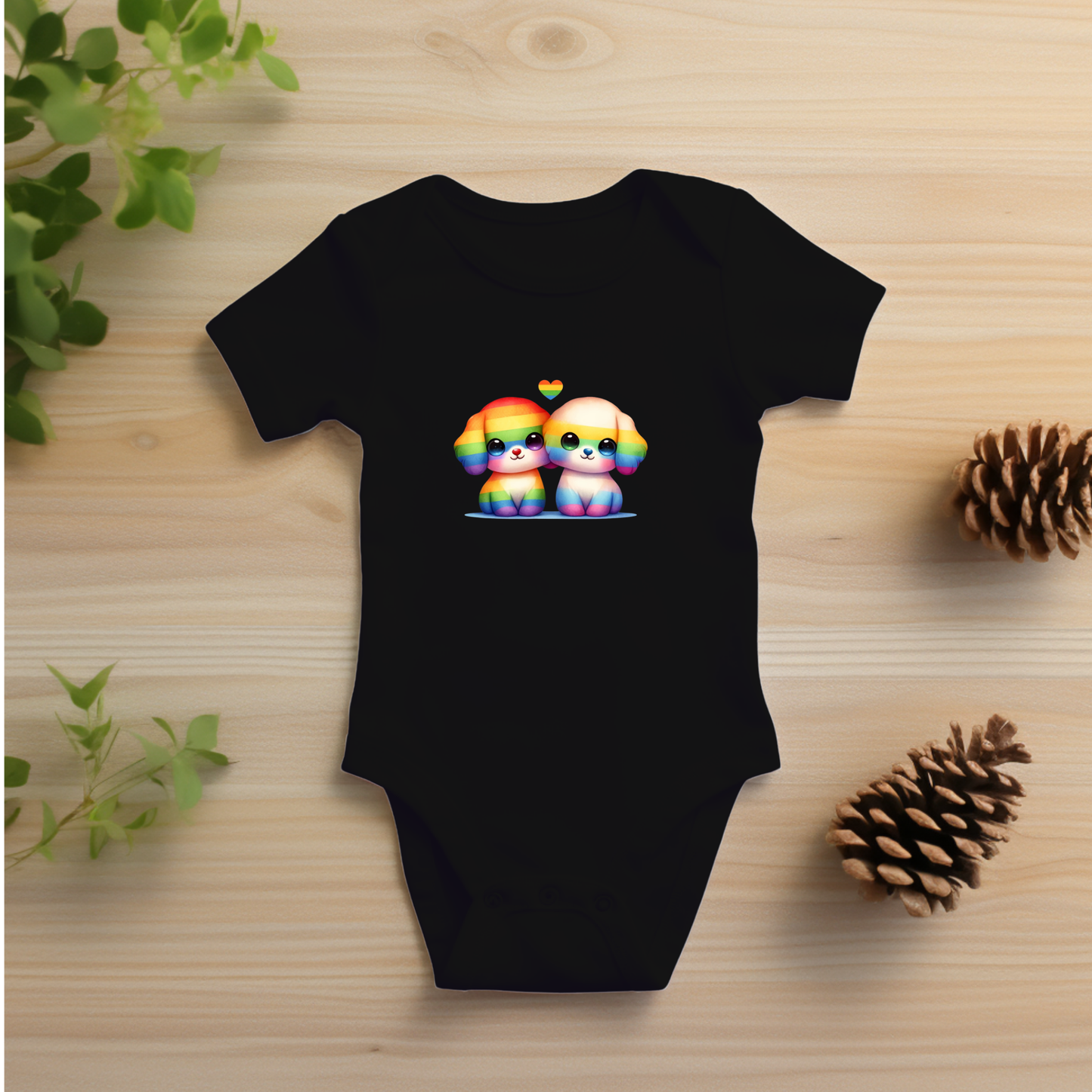 Onesie - Playful Rainbow Puppys