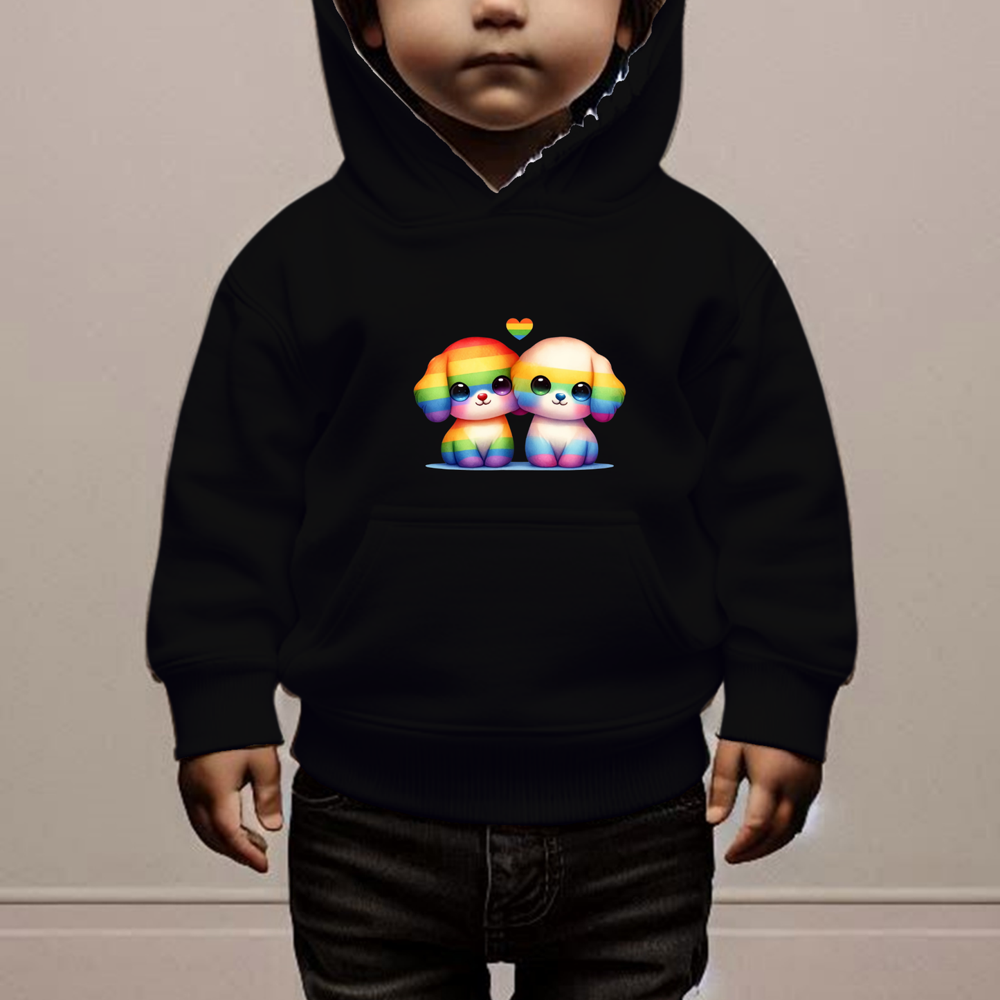 Rainbow Puppies Toddler Hoodie-