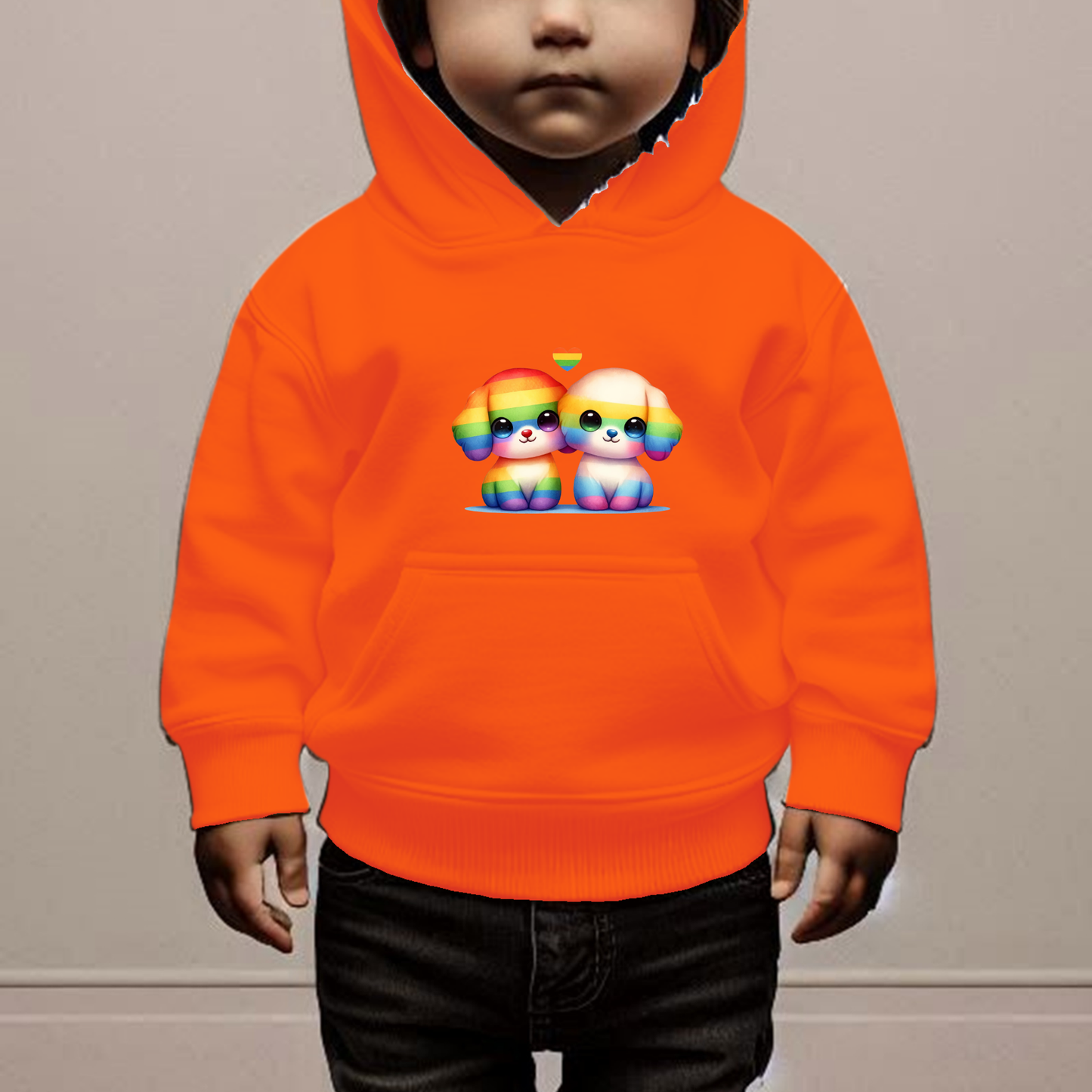 Rainbow Puppies Toddler Hoodie-