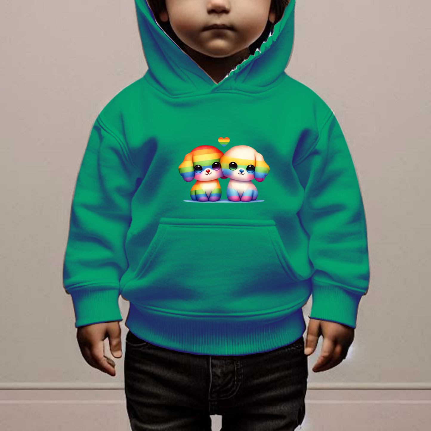 Rainbow Puppies Toddler Hoodie-