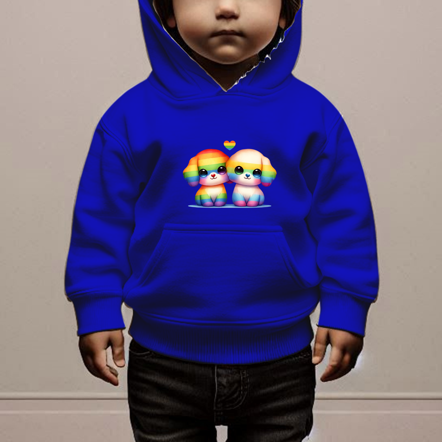 Rainbow Puppies Toddler Hoodie-