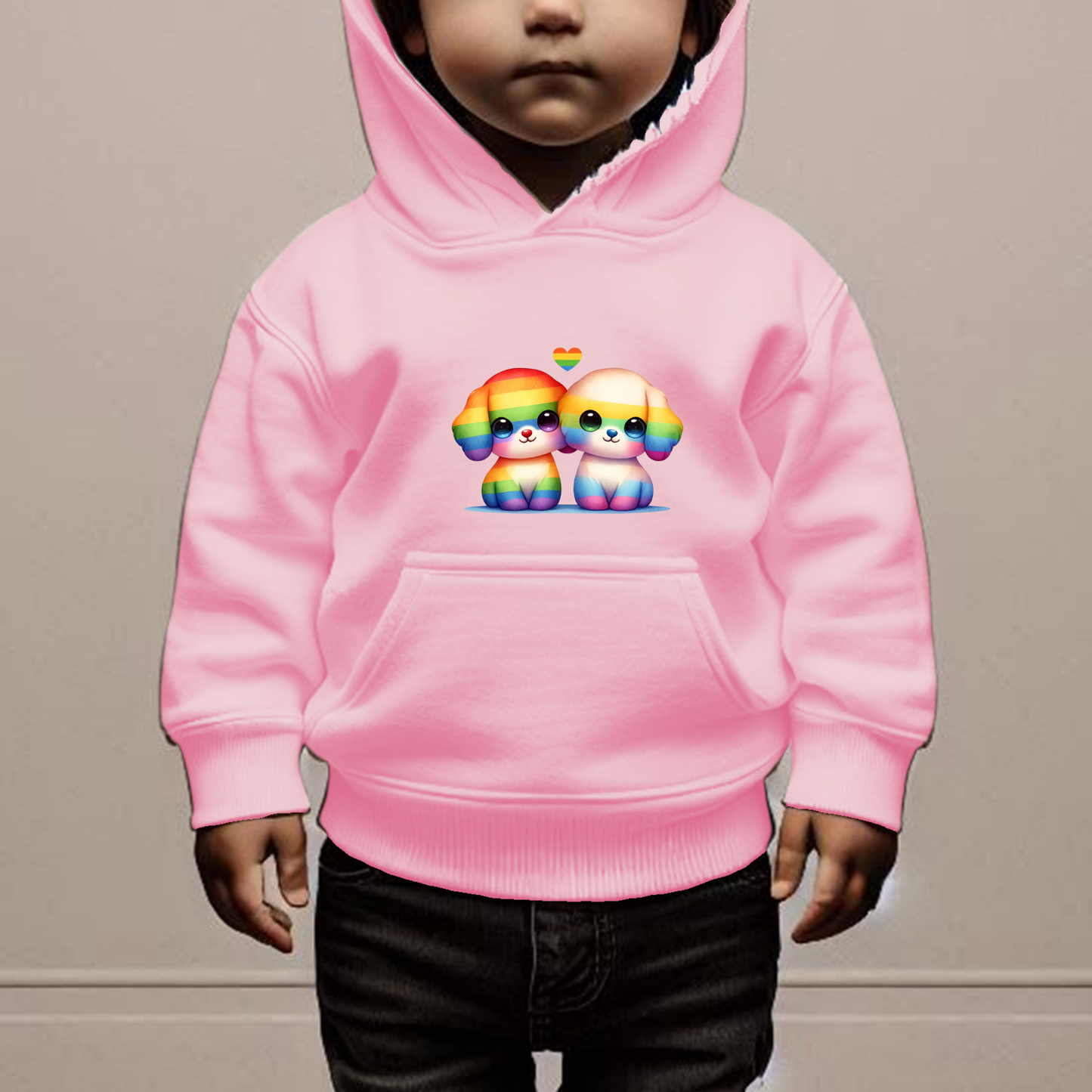 Rainbow Puppies Toddler Hoodie-