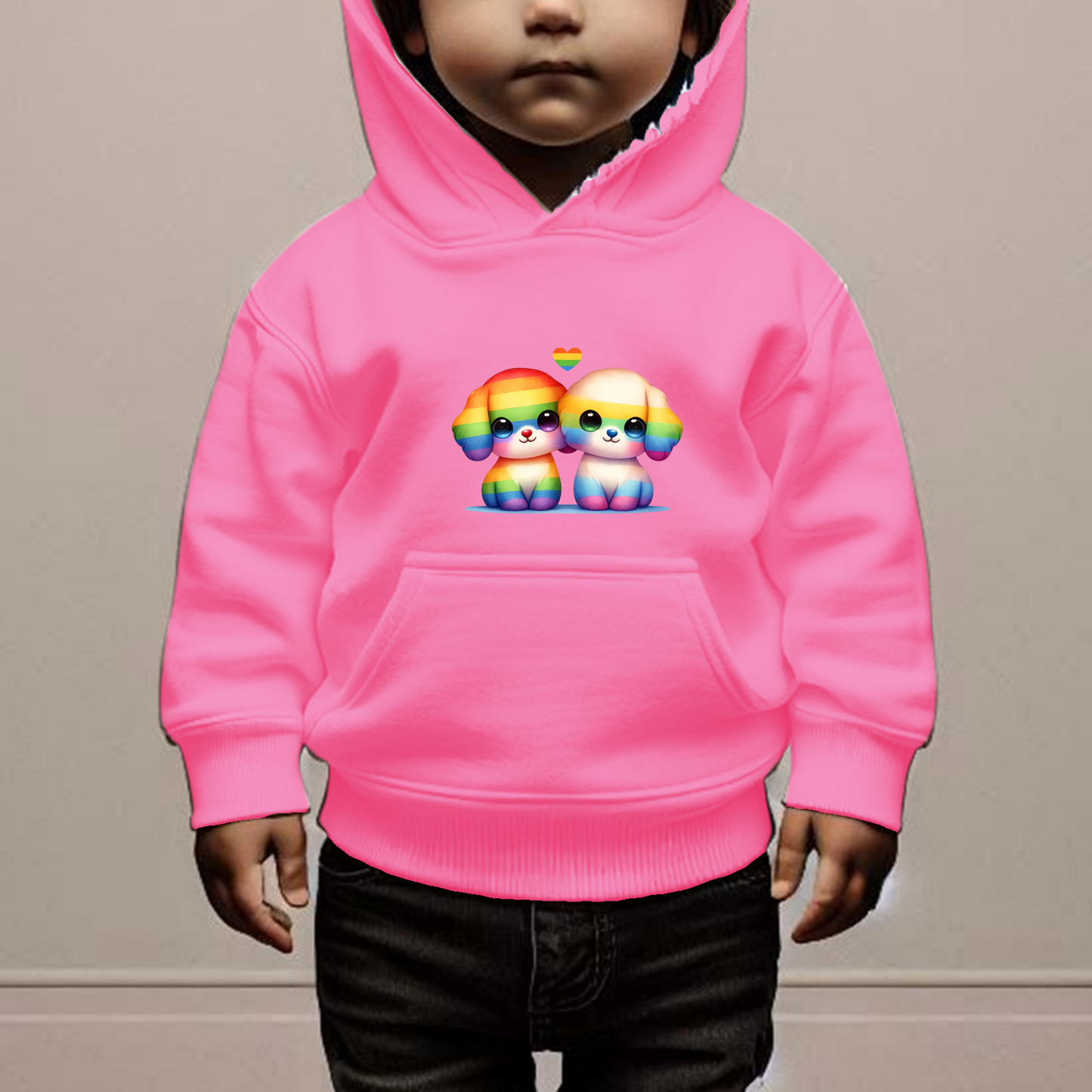 Rainbow Puppies Toddler Hoodie-