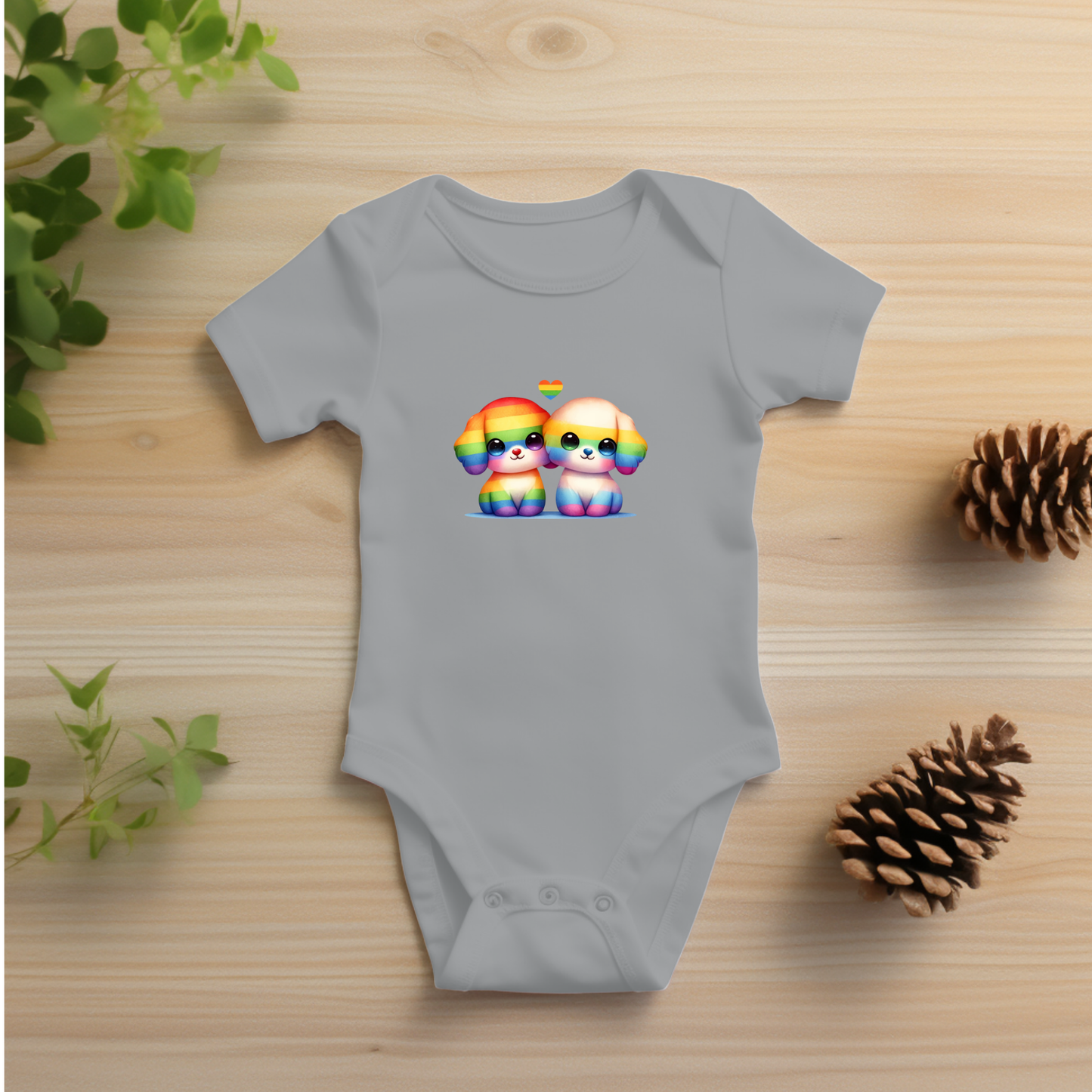 Onesie - Playful Rainbow Puppys